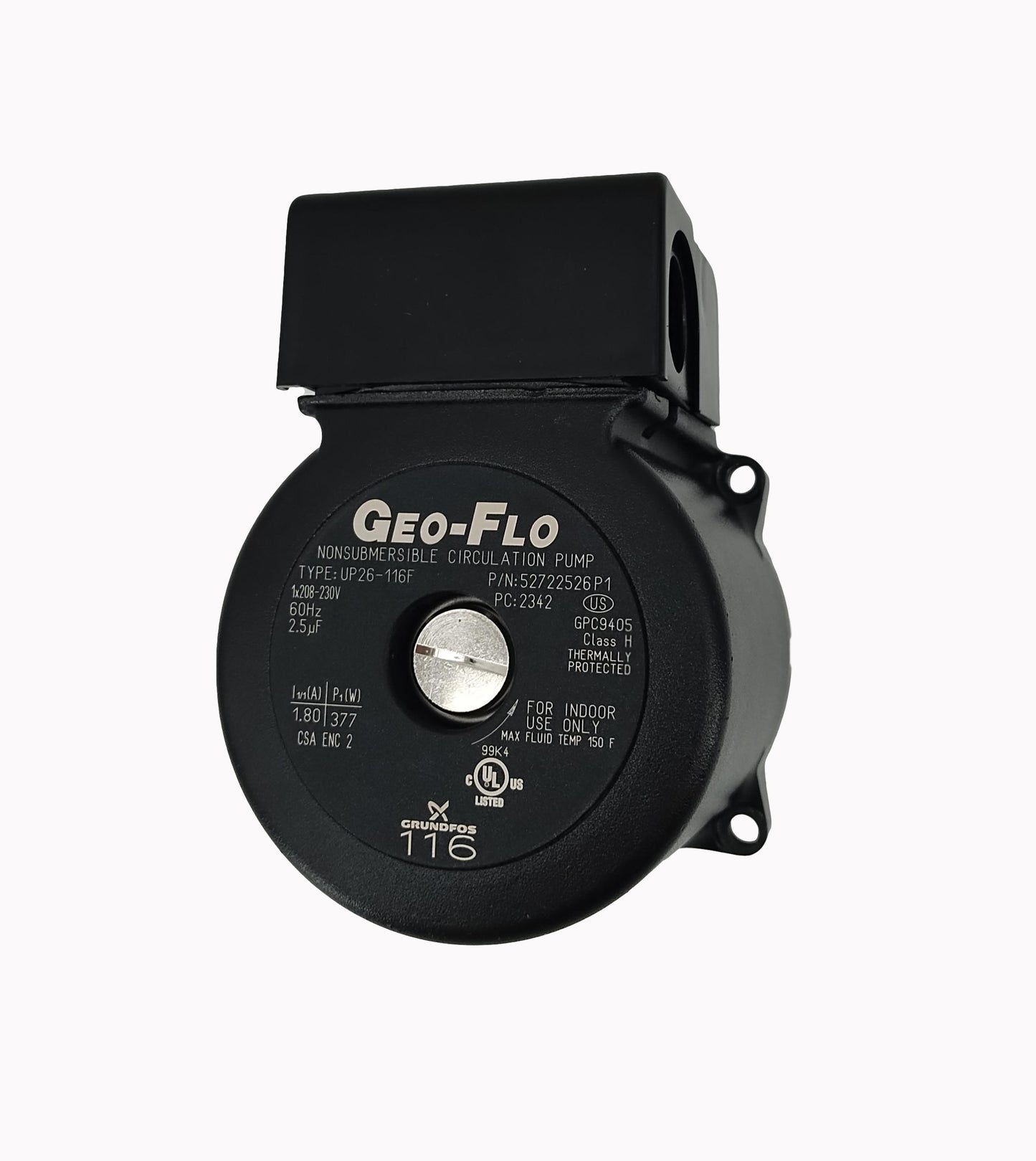 Grundfos UP26-116H Single-Speed Replacement Pump (Head only)- 9405NV